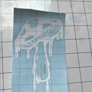 Cricut White Dripping Mushroom Sticker